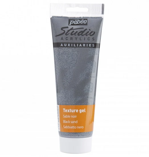 Acrylic sand gel texture - studio - 250ml - black