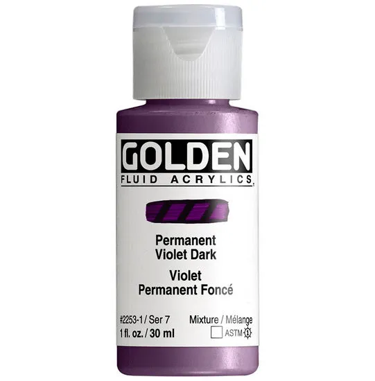 Acrylic fluid - 1 oz dark permanent violet s7