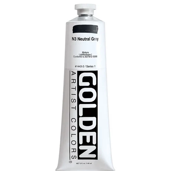 Acrylic heavy body - 5 oz neutral gray #3 s1