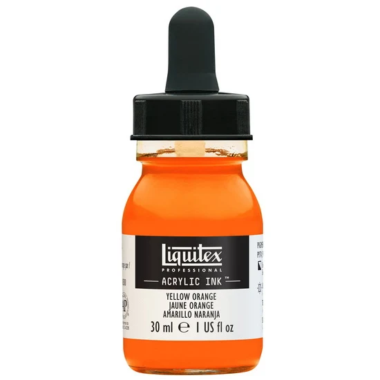 Acrylic Ink Yellow Orange- 30ml