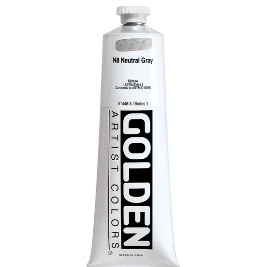 Acrylic heavy body - 5 oz neutral gray #8 s1