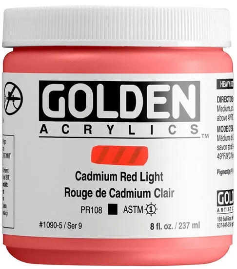 Acrylic high flow - 8 oz cadmium red light s9