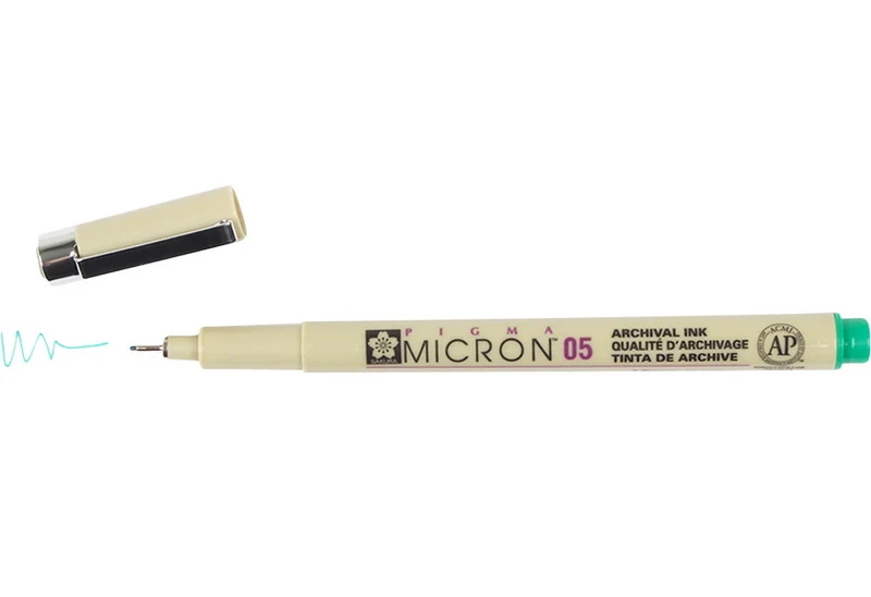 Pigma micron pen 0.45mm green
