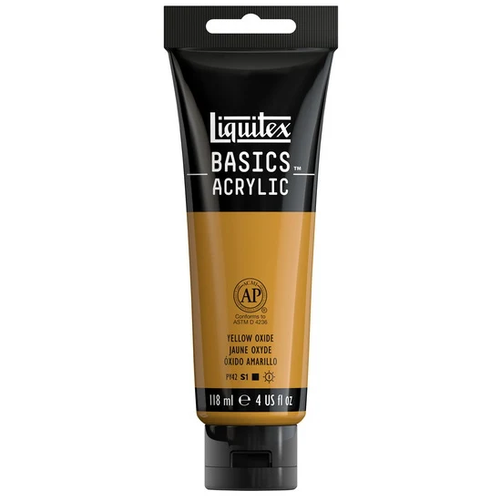 Basics acrylic - 4oz - yellow oxide