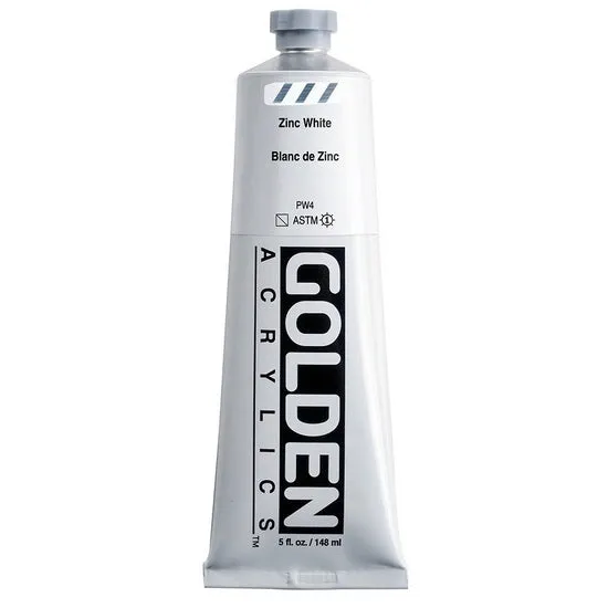 Acrylic heavy body - 5 oz zinc white s1