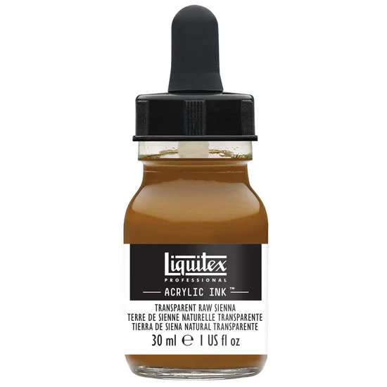 Acrylic Ink Transparent Raw Sienna- 30ml