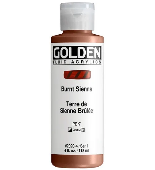 Acrylic fluid - 4 oz burnt sienna s1