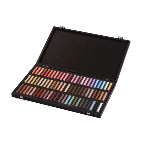 72-Piece Wooden Box Pastel Set - Portrait