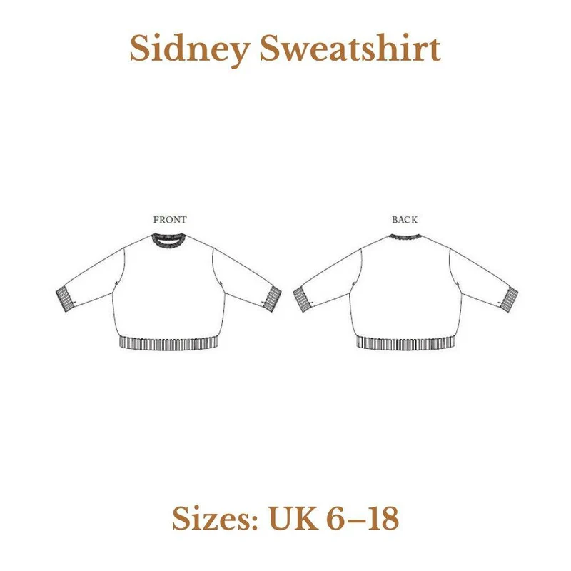 PATRON DE COUTURE PDF | Sweatshirt Sidney | Merchant & Mills | UK 6–18 | UNISEXE