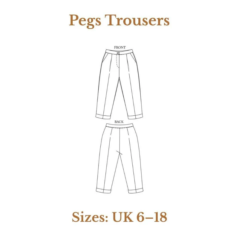 PATRON DE COUTURE PDF | Pantalon Pegs | Merchant & Mills | UK 6–18