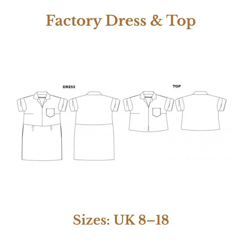 PATRON DE COUTURE PDF | Robe & haut Factory | Merchant & Mills | UK 8–18