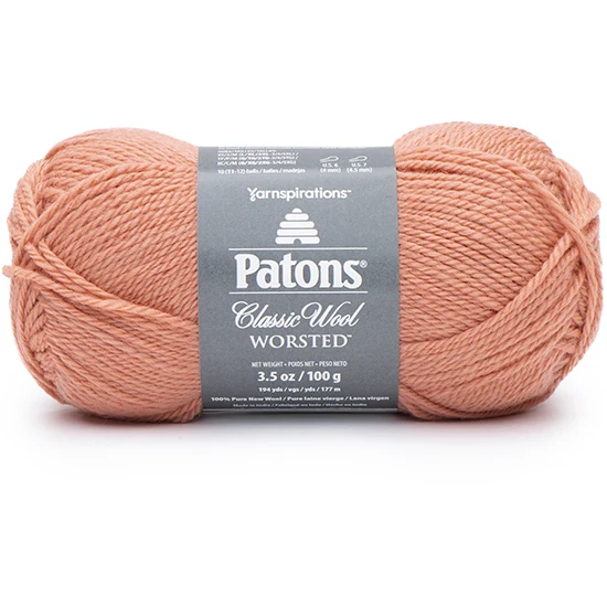 Classic wool yarn #4 - 100g - coral peach