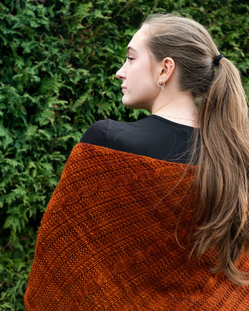 Nouvelle Twist Shawl - Knitting Pattern and Optional Kit