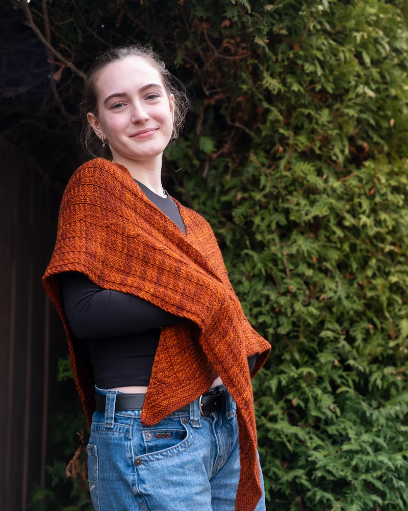 Nouvelle Twist Shawl - Knitting Pattern and Optional Kit