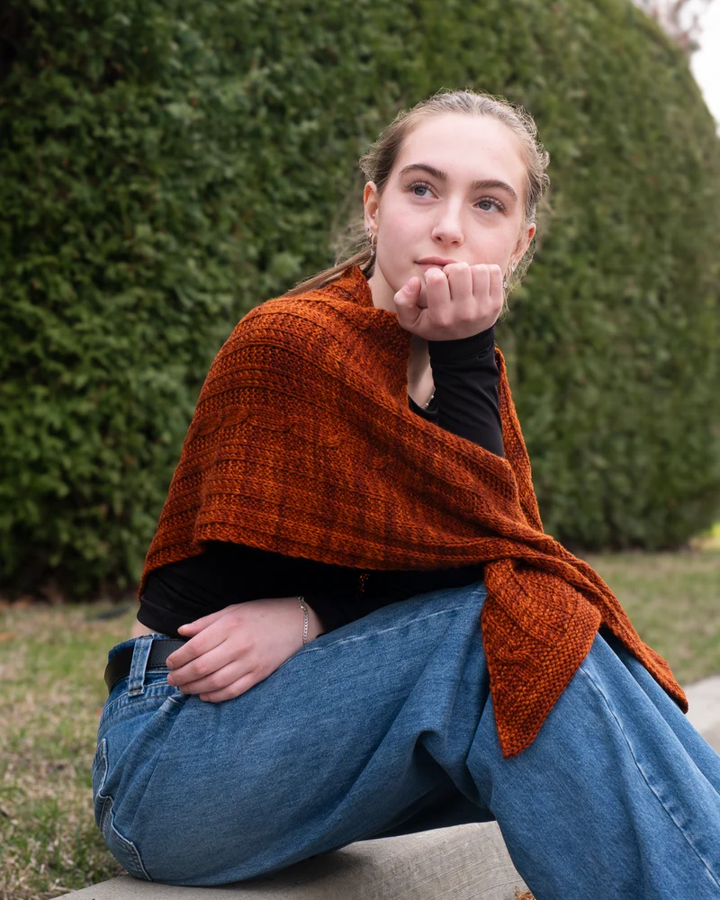 Nouvelle Twist Shawl - Knitting Pattern and Optional Kit