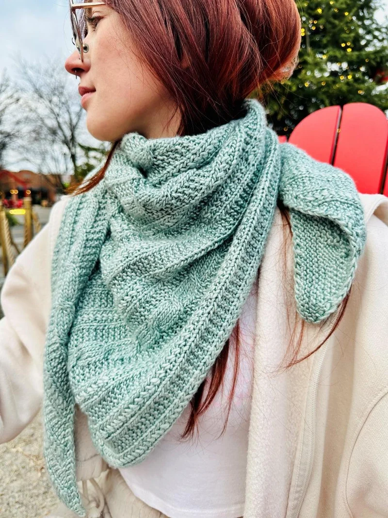 Nouvelle Twist Shawl - Knitting Pattern and Optional Kit