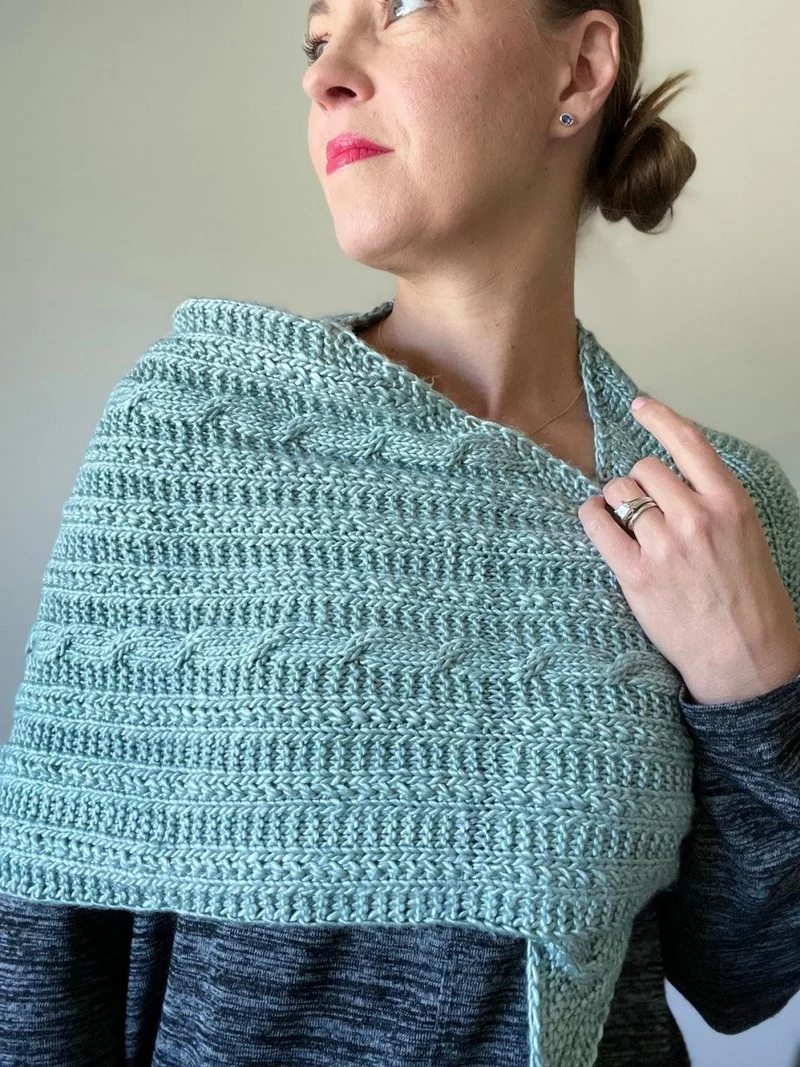 Nouvelle Twist Shawl - Knitting Pattern and Optional Kit