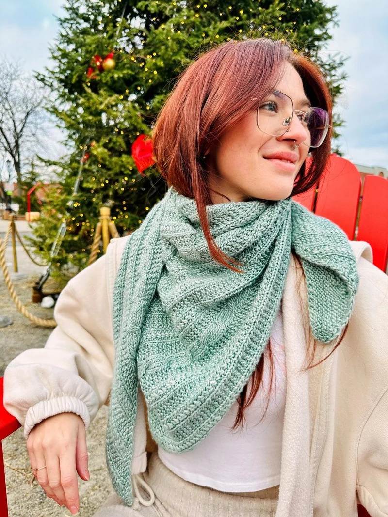 Nouvelle Twist Shawl - Knitting Pattern and Optional Kit