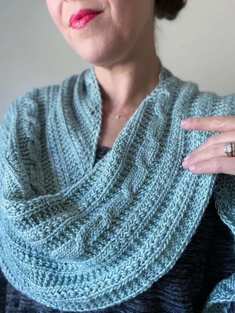 Nouvelle Twist Shawl - Knitting Pattern and Optional Kit