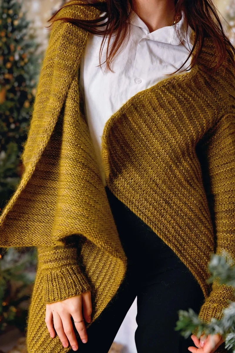 Silva asymmetrical cardigan - Knitting pattern