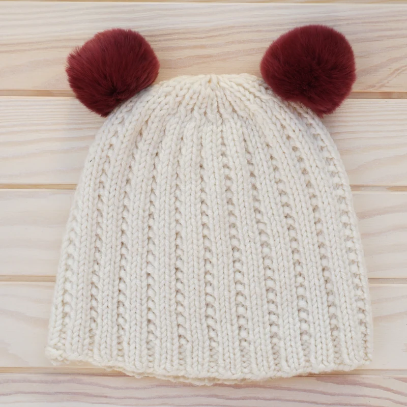 pompon en fourrure de lapin