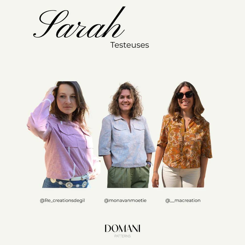 PATRON DE COUTURE PDF | Haut & Robe Sarah | Domani | BILINGUE (FR / EN)