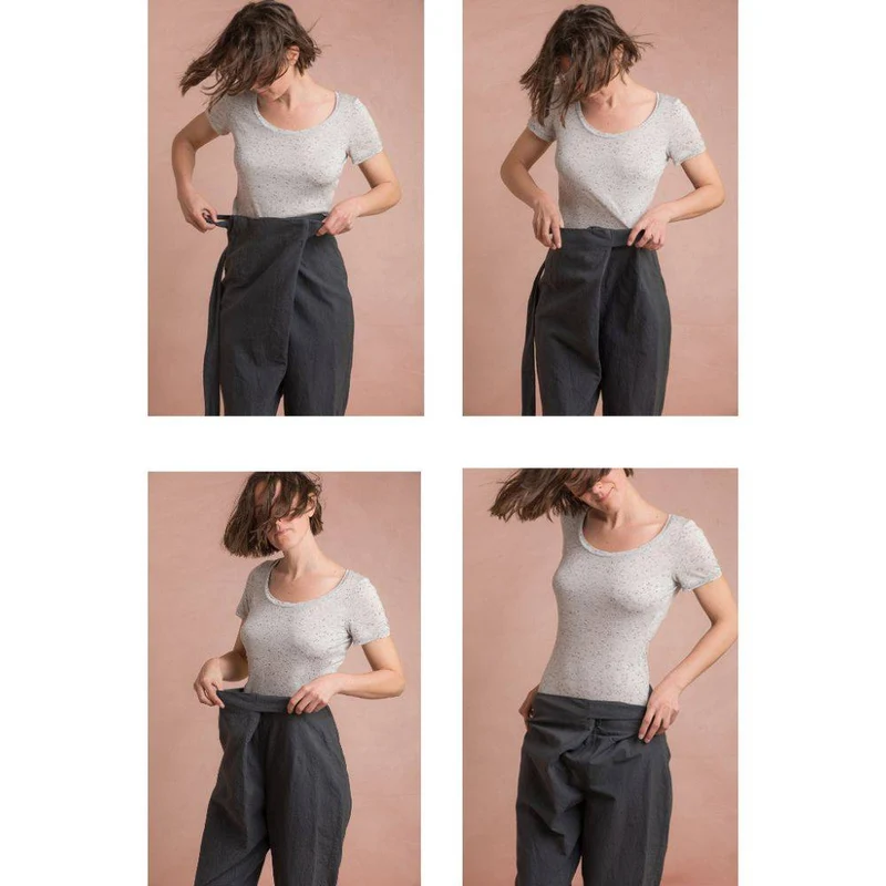 PATRON DE COUTURE PDF | Pantalon portefeuille Papao | Ready to Sew | TRILINGUE (FR / EN / ES)