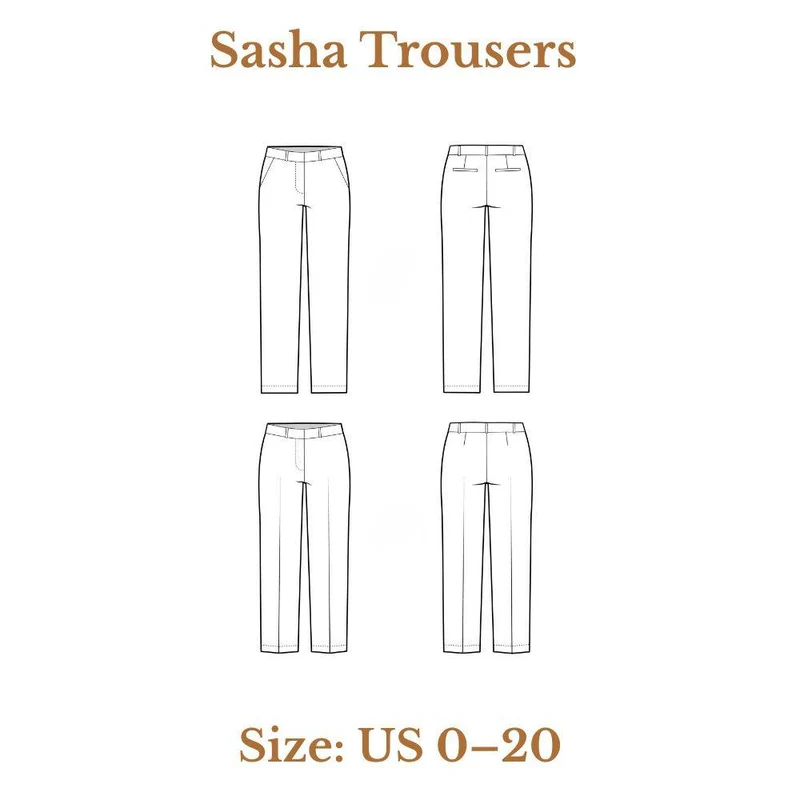 PATRON DE COUTURE PDF | Pantalon Sasha | Closet Core Patterns | BILINGUE (FR / EN)