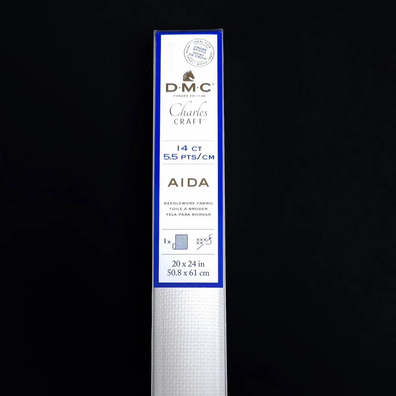 DMC Charles Craft Gold Standard Toile Aida | 14 Count | Blanc | 50.8 × 61 cm