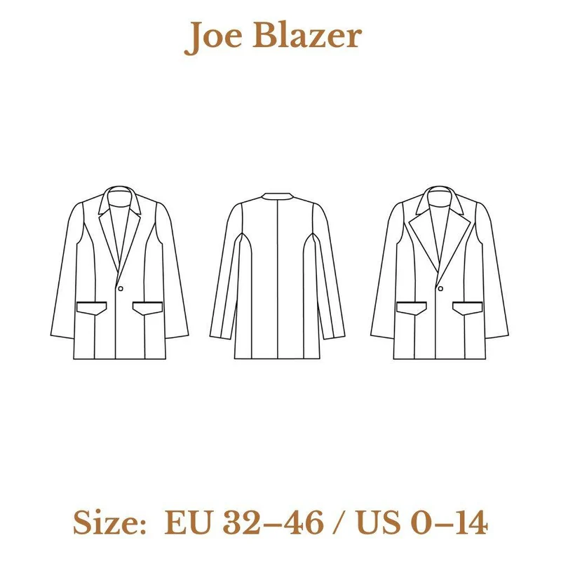 PATRON DE COUTURE PDF | Blazer Joe | Ready to Sew | BILINGUE (FR / EN)