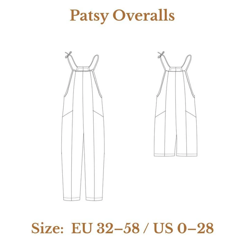 PATRON DE COUTURE PDF | Salopette Patsy | Ready to Sew | TRILINGUE (FR / EN / ES)
