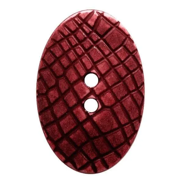 polyamide button oval-shaped "Vintage Look" with fine structure and 2 holes 10904