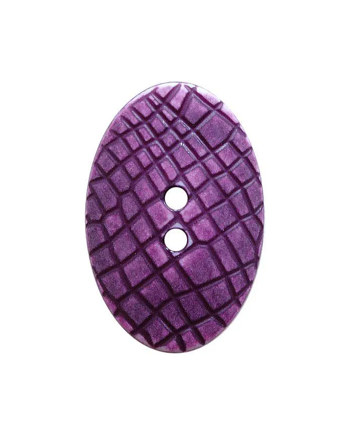 polyamide button oval-shaped "Vintage Look" with fine structure and 2 holes 10904