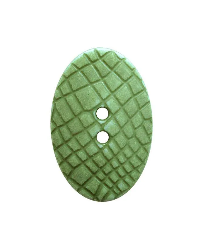 polyamide button oval-shaped "Vintage Look" with fine structure and 2 holes 10904