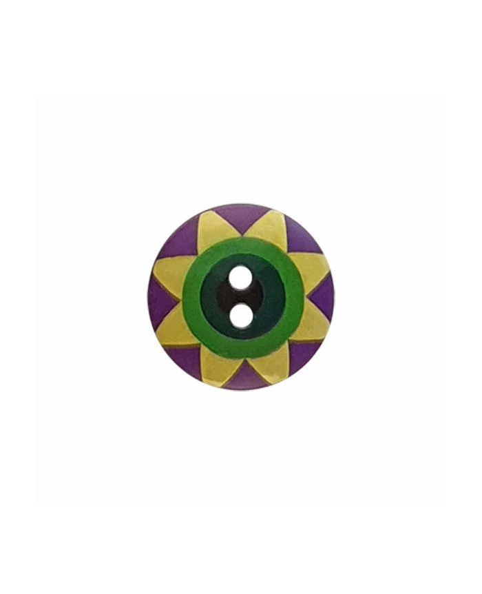 Kaffe Fassett Button "Star Flower" polyamide round 2 holes 10908