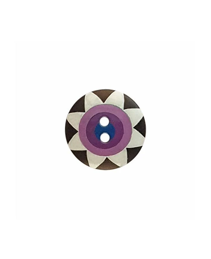 Kaffe Fassett Button "Star Flower" polyamide round 2 holes 10908
