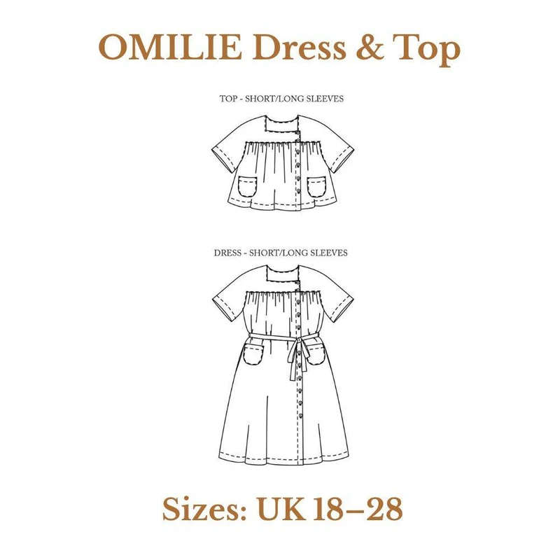 PATRON DE COUTURE PDF | Robe & Haut OMILIE | Merchant & Mills | UK 18–28