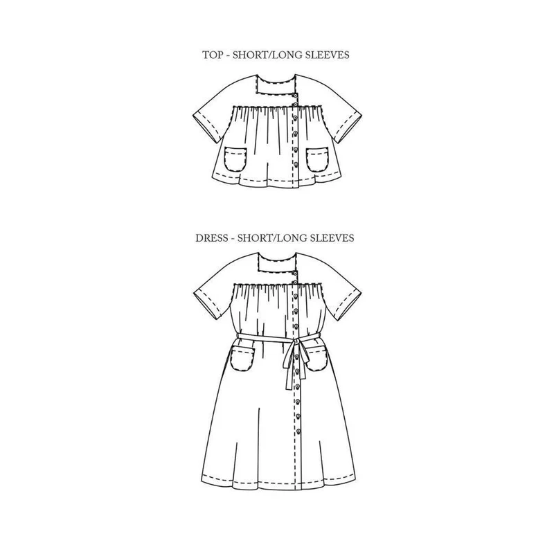 PATRON DE COUTURE PDF | Robe & Haut OMILIE | Merchant & Mills | UK 18–28