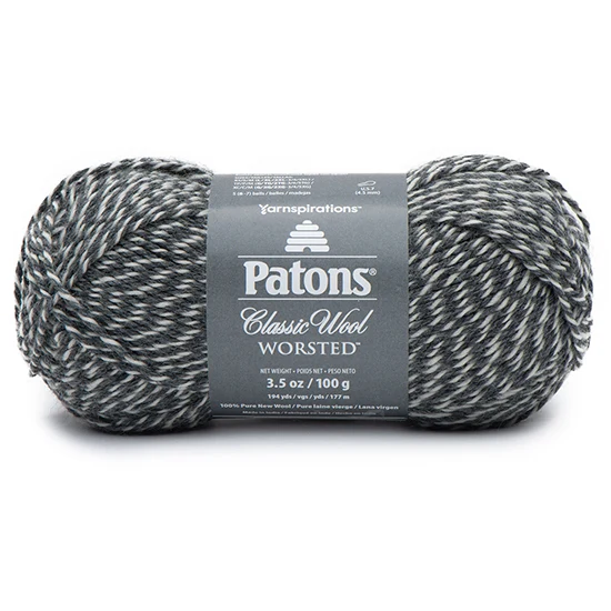 Classic wool yarn #4 - 100g - dark grey marl