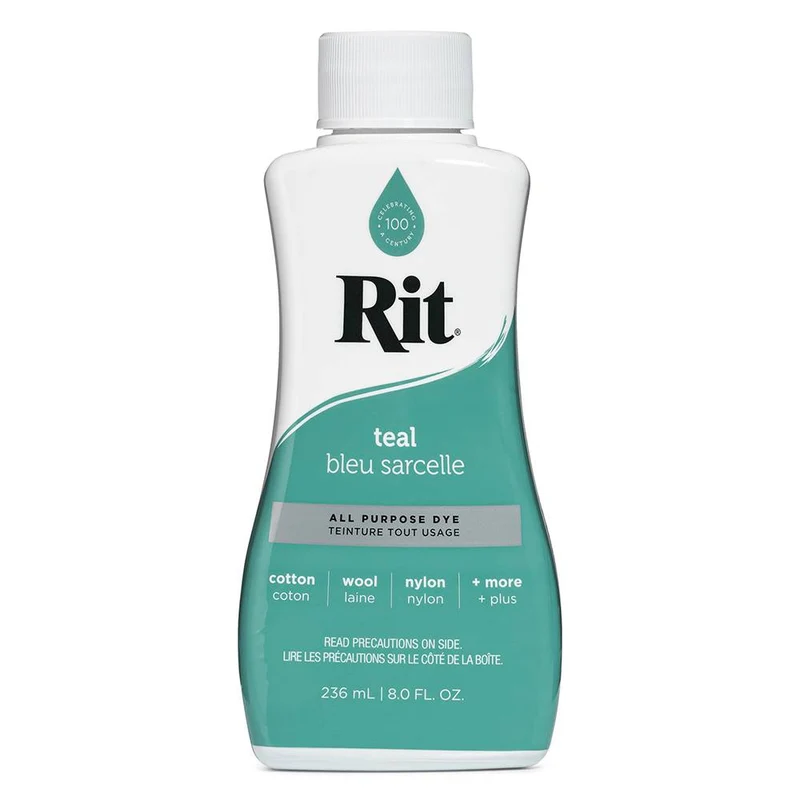 RIT All Purpose | Teinture liquide tout usage | Bleu Sarcelle | 236 ml (8 oz)