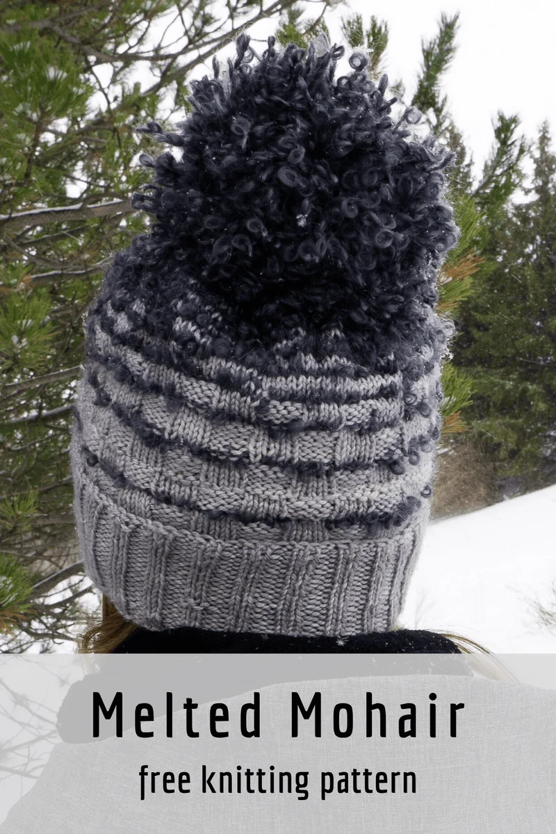 Melted Mohair Hat - Knitting Pattern