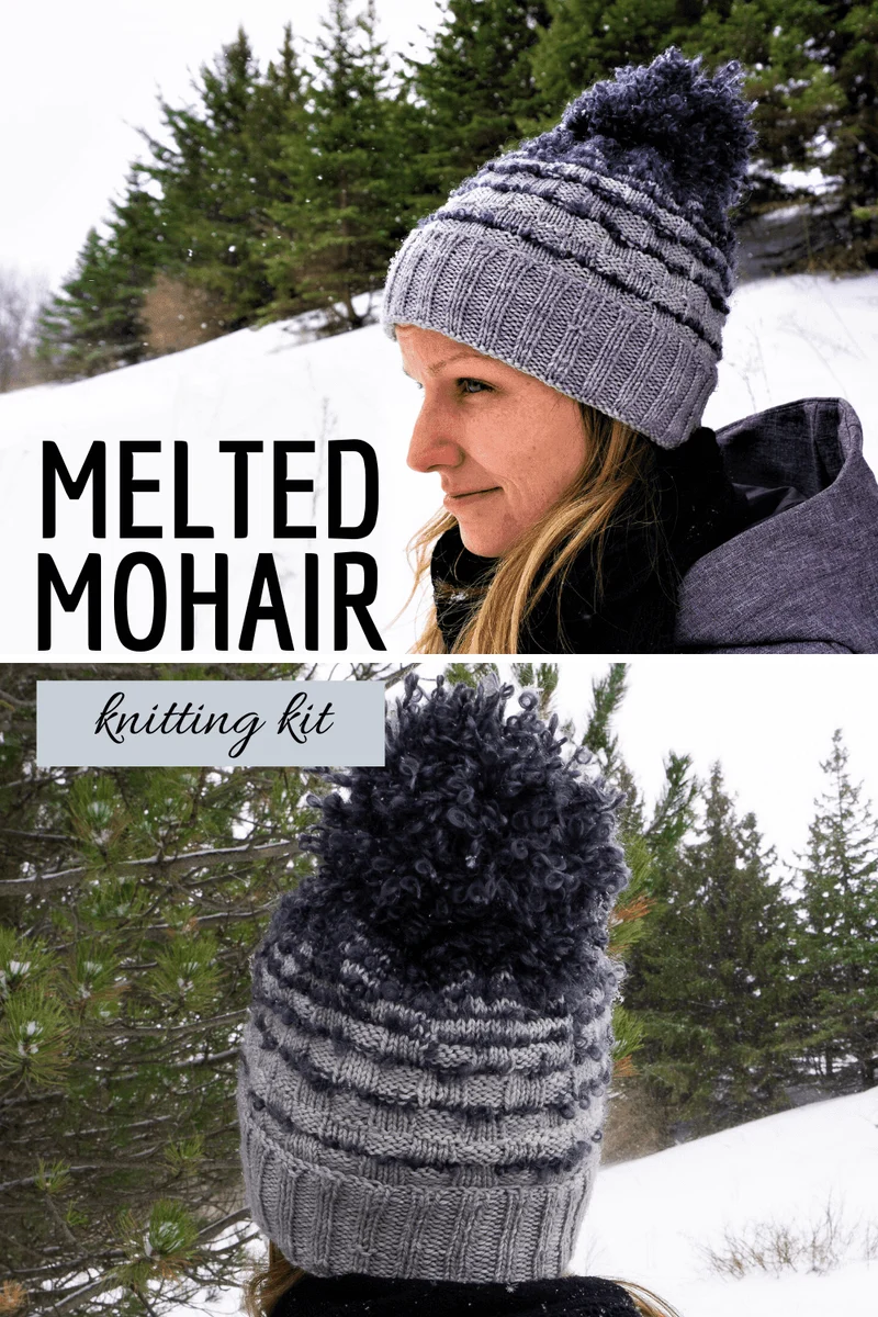 Melted Mohair Hat Knitting Kit