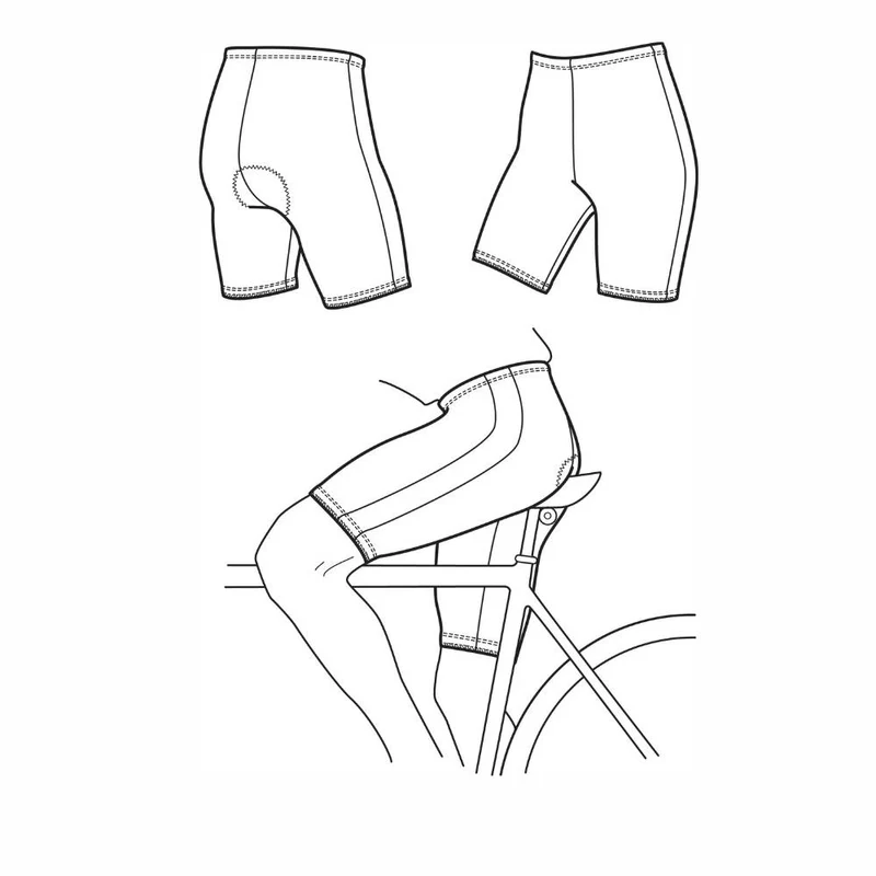 PATRON DE COUTURE PDF | Cuissard de vélo Oregon pour adulte | UNISEXE | The Green Pepper