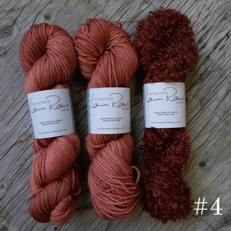 Knitting kit for the shawl Boucles à l'Horizon