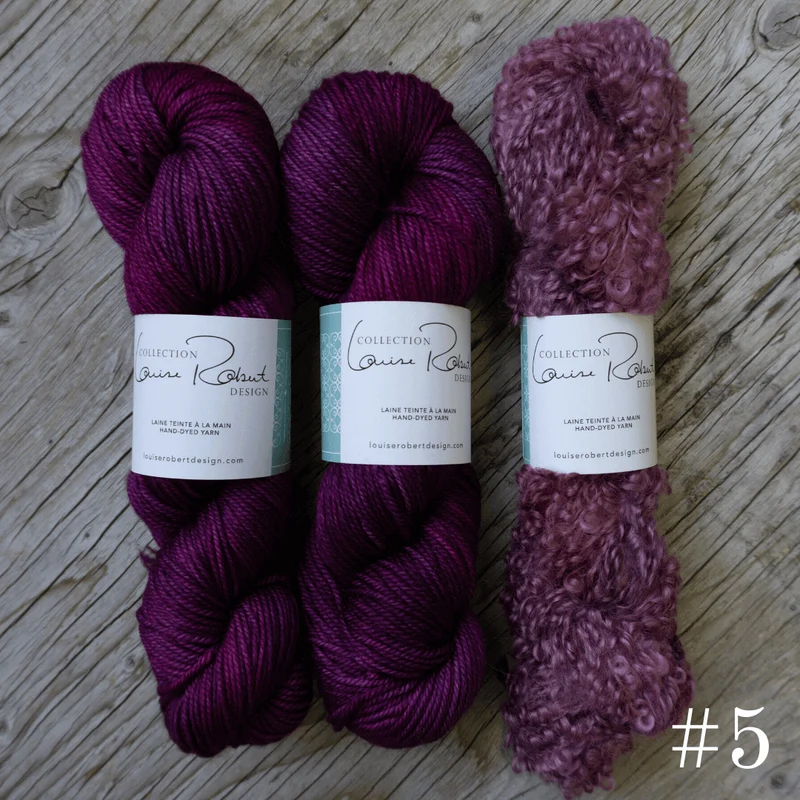 Knitting kit for the shawl Boucles à l'Horizon
