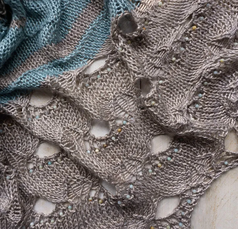 Paon d'Or Shawl Seed Beads Knitting Kit