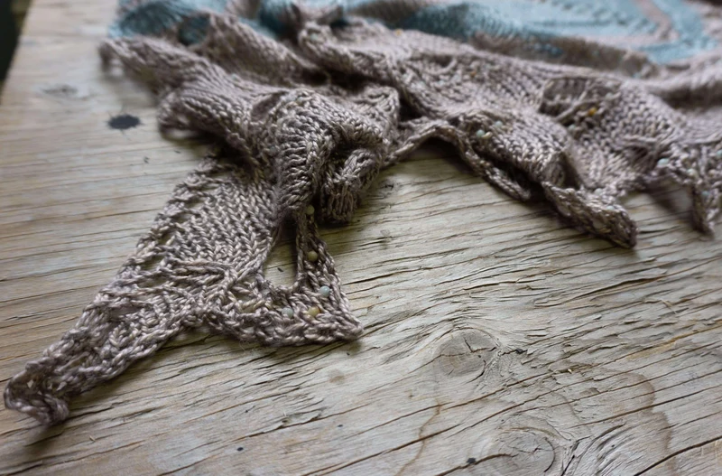 Paon d'Or Shawl Seed Beads Knitting Kit