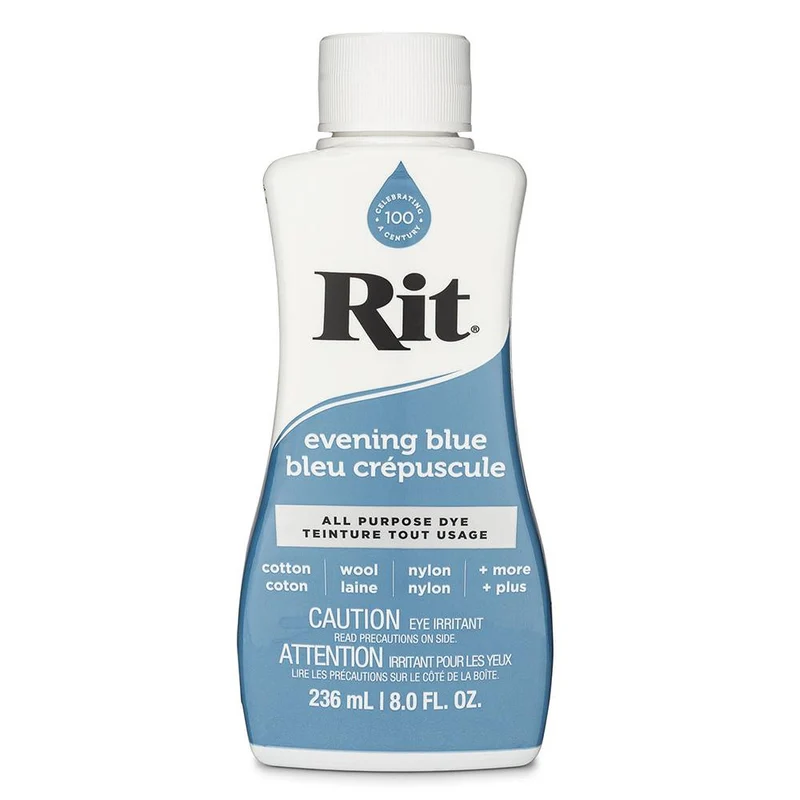 RIT All Purpose | Teinture liquide tout usage | Bleu Crépuscule | 236 ml (8 oz)