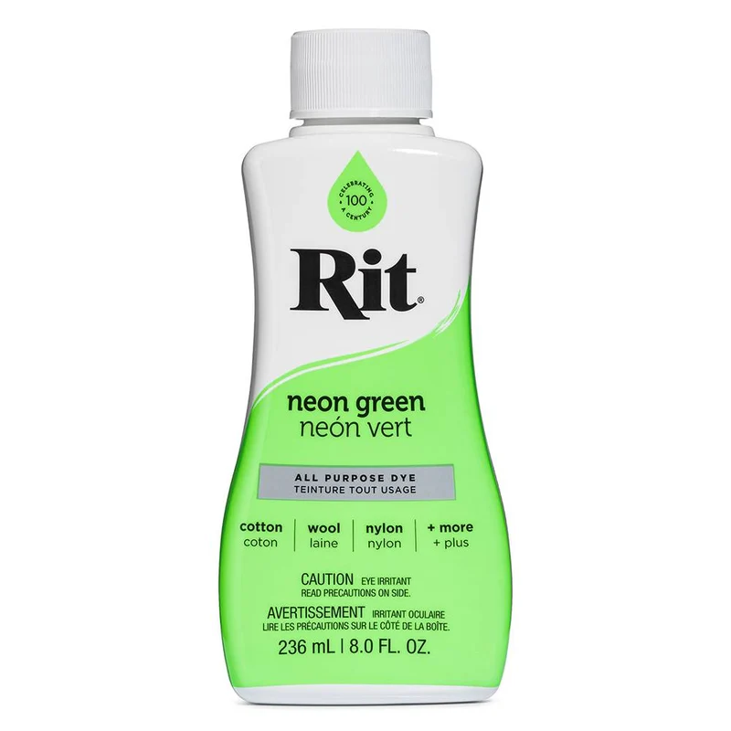 Teinture liquide tout usage RIT | Vert Fluo | 236 ml (8 oz)