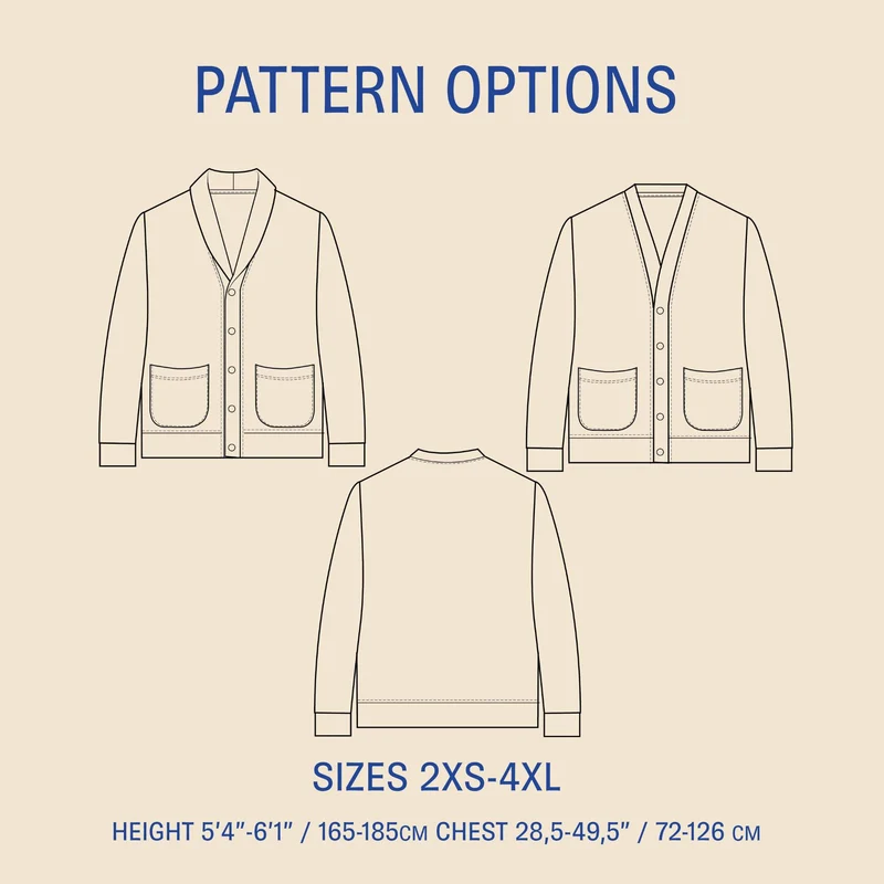 Patron de couture PDF | Cardigan | Wardobe by Me